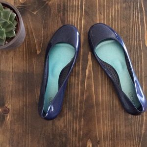 OKA b. - Taylor Shiny Ballet Flat - Dusty Blue - 9
